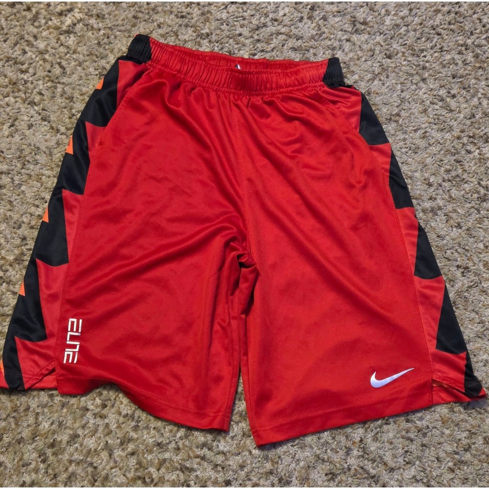 Nike Elite Dri Fit Basketball Shorts Mens Size XL Red